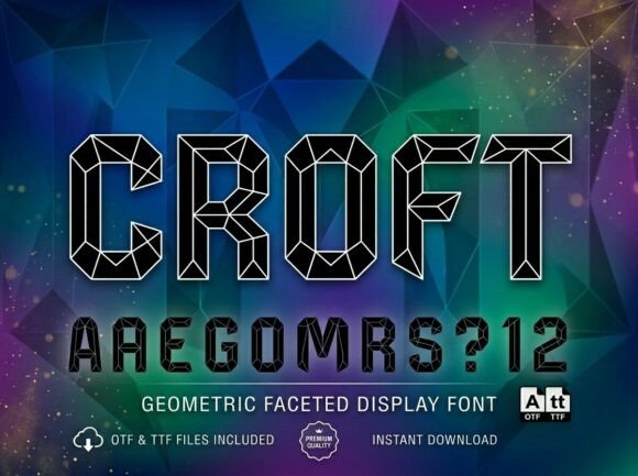 Croft: A Gemstone-Inspired Display Typeface