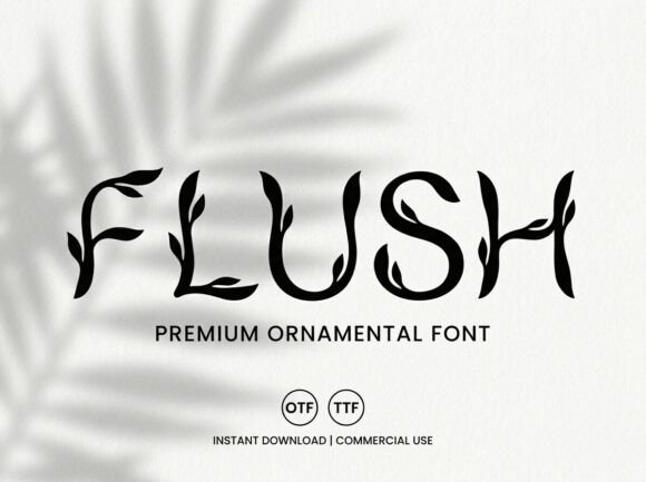 Flush: A Bold Decorative Display Typeface for Impactful Design