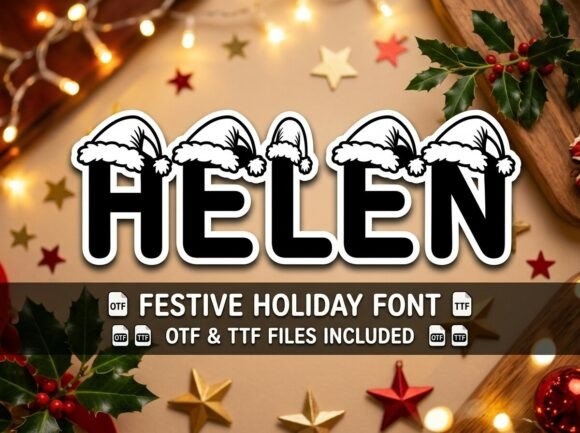 Helen: A Decorative Font for Bold, Artistic Headlines