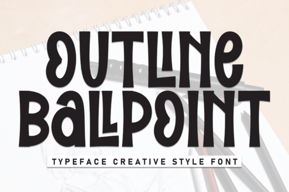 Outline Ballpoint: Whimsical Handwritten Display Font