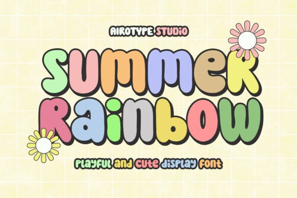 Summer Rainbow: A Playful Display Font for Vibrant Designs