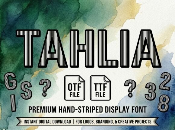 Tahlia: A Bold Display Font for Creative Designers
